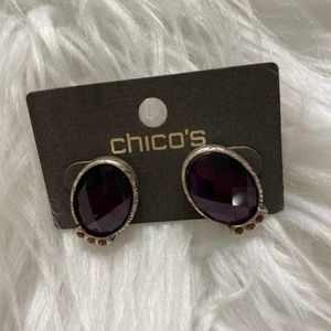Chico's Purple Stud Earrings
